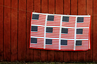 flag, patriotic, red, white, blue, quilt, barn, vintage, rustic, home decor, fine art print