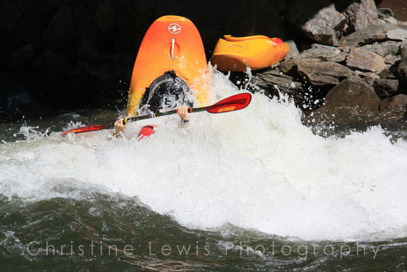 "hell's hole", kayak, paddle, "play boat", rapid, whitewater
