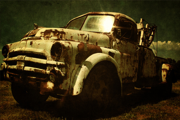 HDR, abandoned, dodge, down, grungy, rustic, texture, "tow truck", worn