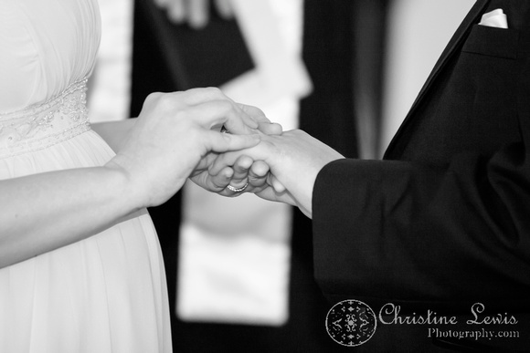wedding, chattanooga, tennessee, tn, the wedding chapel of chattanooga, vows, rings, black and white, bride, groom