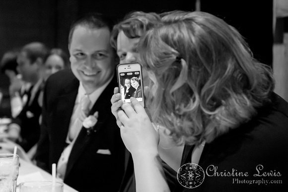 Chop House, professional photography, photographer, reception, broom, picture taking, black and white