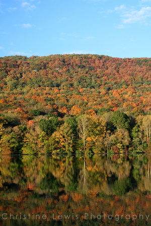 fall, mountain, reflection, trees, water, whitewell, tn, tennessee, river gorge, autumn