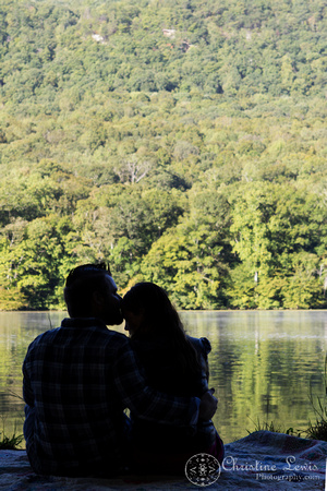 couples, tennessee river, professional pictures, chattanooga, tn, tennessee, photographs, photo shoot, &quot;christine lewis photography&quot;, shakerag, silhouette, kiss on the forehead