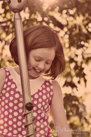 girl, ten year old, professional pictures, photo shoot, &quot;christine lewis photography&quot;, red head, pink, portraits, swinging