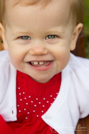 child photo shoot, chattanooga, tennessee, tn, professional, lifestyle, red, christmas, girl, one year old, laughing