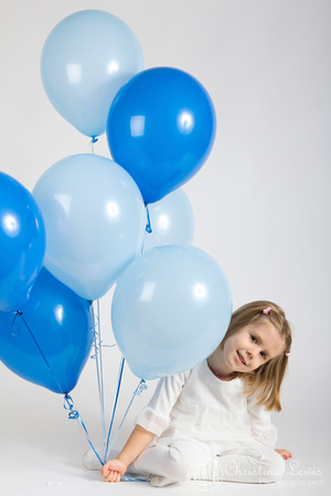 four year old, blue, balloons, portraits, professional, chattanooga, tn, tennessee, hixson, studio, &quot;christine lewis photography&quot;