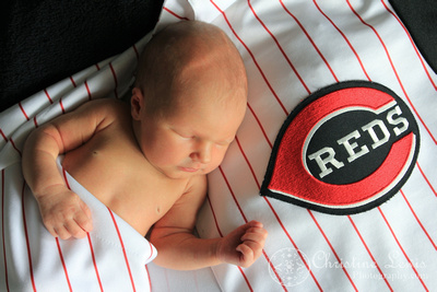 sports, reds, baseball, stripes, newborn, chattanooga, tennessee, tn, cleveland, portraits, lifestyle, photography, pictures, photographs