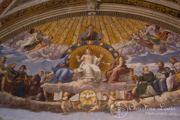 The Vatican Museum, Rome, Italy, &quot;Christine Lewis Photography&quot;, Raphael, &quot;Disputation Over the Most Holy Sacrament&quot;