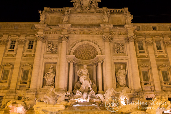 rome, italy, trevi fountain, &quot;christine lewis photography&quot;, home decor, fint art print, night, long exposure