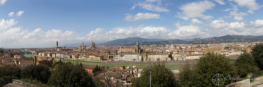 Florence, Italy, travel, &quot;christine lewis photography&quot;, fine art print, home decor, piazzele michelangelo, panorama