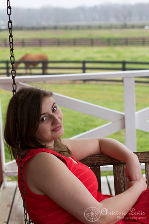 senior portrait, professional, chattanooga, ooltewah, tn, girl, female, class of 2013, &quot;christine lewis photography&quot;, outdoor, natural, coral, horse, swing, fence, porch