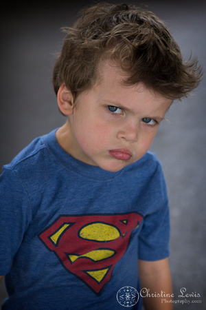 superman photo shoot, portrait, five years old, boy, chattanooga, tn, &quot;christine lewis photography&quot;, tough guy, serious