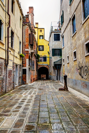 italy, venice, travel, &quot;christine lewis photography,&quot; home decor, fine art print, street, yellow, water, graffiti