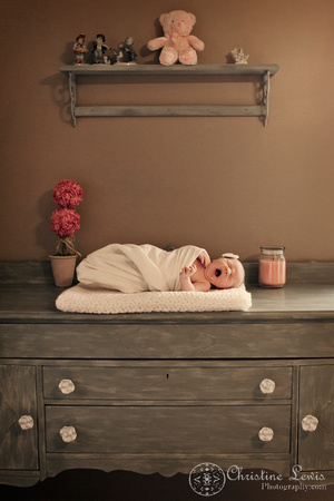 newborn portrait photo shoot chattanooga, tn, &quot;christine lewis photography&quot;, natural, yawn, nursery, dresser, changing table
