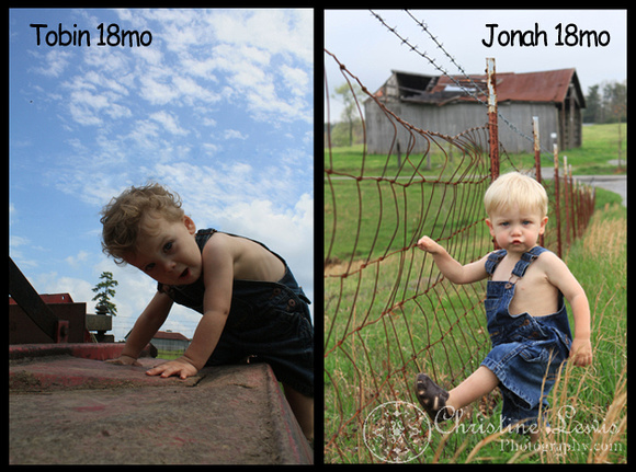 farmer, overalls, boy, little, 18 months old, professional, photo shoot, photographs, pictures, chattanooga, tennessee, tn, graysville, farm, blonde, blue eyes, before and after, brothers, funny faces, silly
