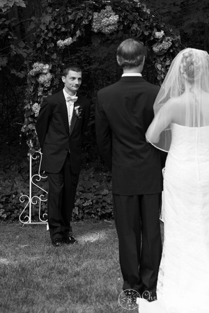 Atlanta wedding, "Christine lewis photography" Chattanooga, TN, professional, bride walking down the aisle with her sons, groom's reaction