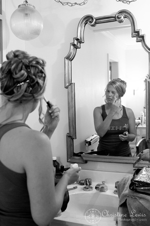 Atlanta wedding, "Christine lewis photography" Chattanooga, TN, professional, getting ready, bride, make up, mirror