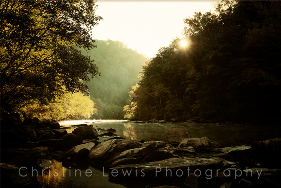 ocoee river tennessee sunrise calm cherokee national forest christine lewis photography fine art home decor