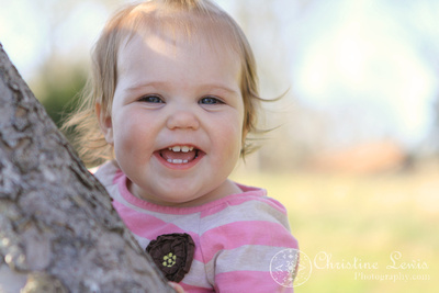 baby, pink, one year old, tree, first birthday, smiling, professional, lifestyle portraits, photographs, pictures, chattanooga, tennessee, tn