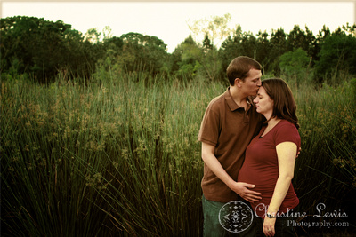 maternity, chattanooga, tennessee, couple, pregnant, expecting, professional photographer, pictures, &quot;christine lewis photography&quot;, parents, outdoor, natural light, woods, belly, lifestyle portraits, natural, kiss on the forehead, sweet, field, tall grass