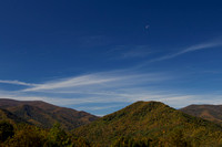 Santeetlah Gap, North Carolina, Cherohala Skyway, blue sky, mountains, fall, fine art print, home decor, elevation 2660