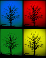 art, blue, colors, green, pop, primary, red, silhouette, yellow