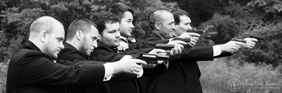 chattanooga nature center, tennessee, tn, outdoor, wedding, natural, professional, photographs, portraits, pictures, groomsmen, handguns, comical, funny, black and white, creative, panoramic