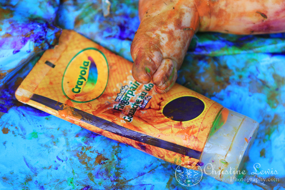 1 year old, children photo shoot, portraits, professional, pictures, &quot;christine lewis photography&quot;, chattanooga, tn, tennessee, blue, finger paint, mess, colorful, toes, detail