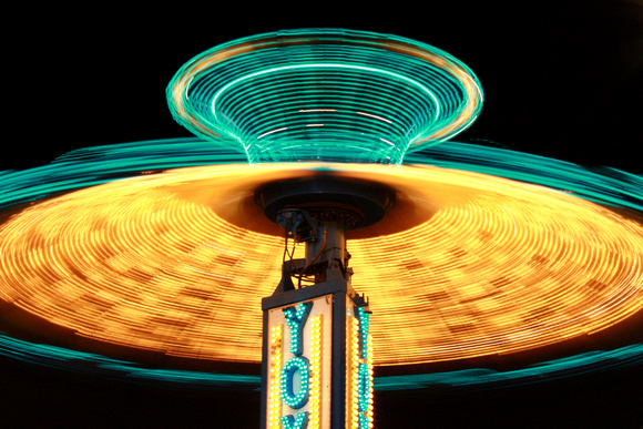 "Jules and Beck", carnival, exposure, lights, long, night, rides, traveling