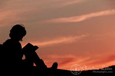 silhouette, sunset, chattanooga, tennessee, senior portrait, professional, photographs, pictures, reading