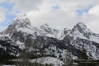 The Grand Tetons, Wyoming, travel, national park, snow, mountains, craigs, blue sky, art print